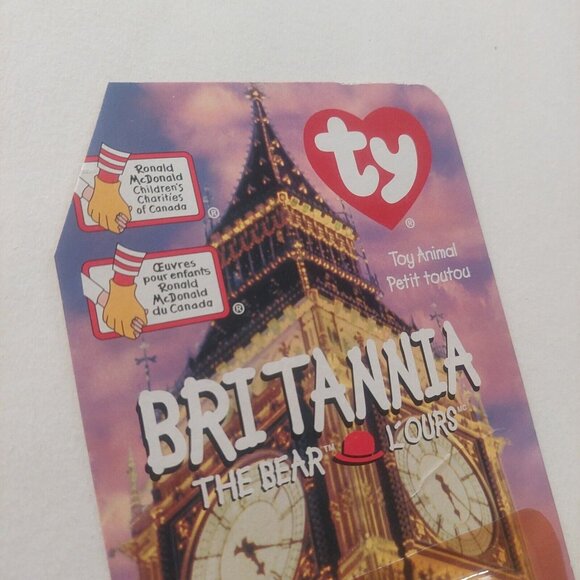 Ty McDonald's Teenie Beanie Britannia Bears LOT Of 3 Tag Error RETIRED - Picture 6 of 9